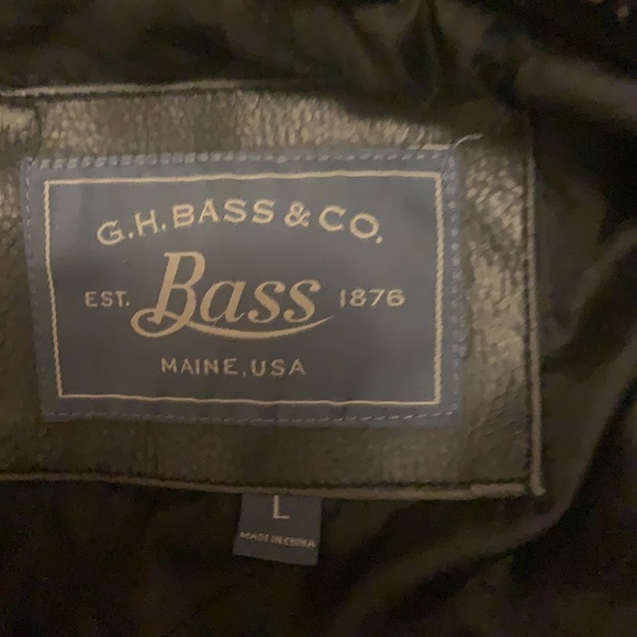 G.H. Bass and company black leather jacket - Picture 3 of 3